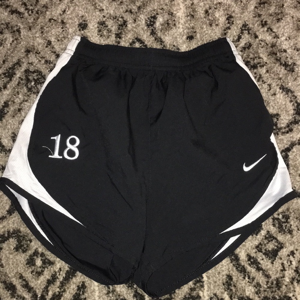 nike black shorts with #18 on them. size S